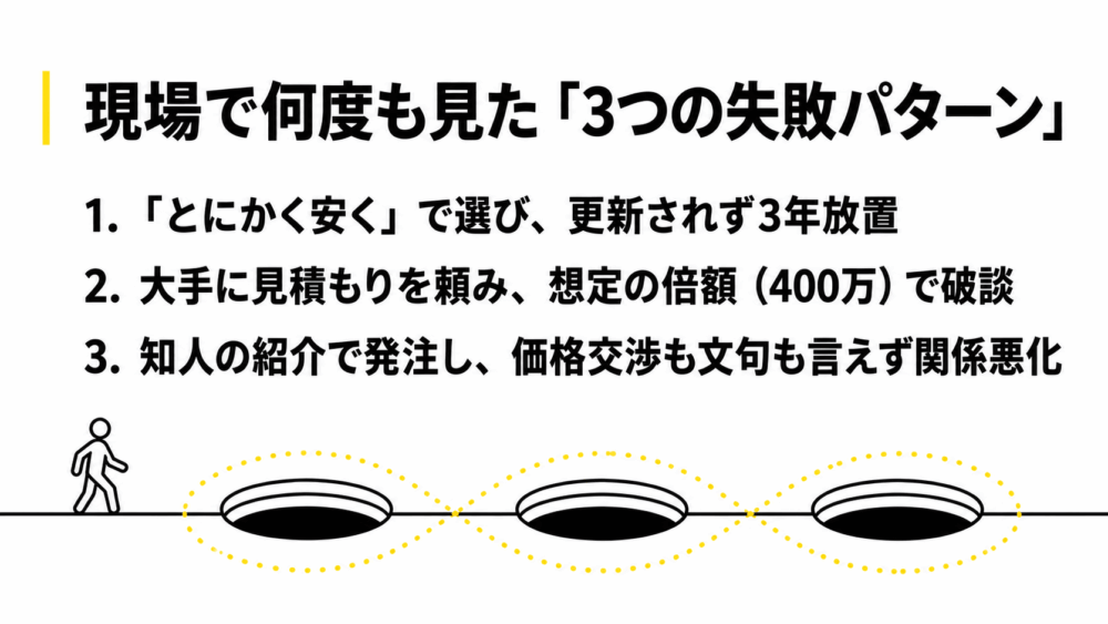現場で何度も見た「3つの失敗パターン」
