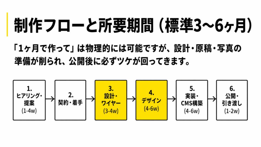 制作フローと所要期間